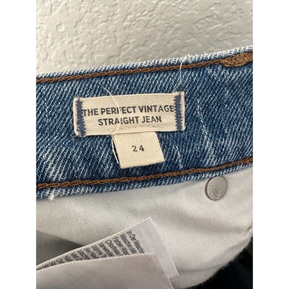 Madewell The Perfect Vintage Straight Jean in Hoye Wash Size 24 - Picture 8 of 10